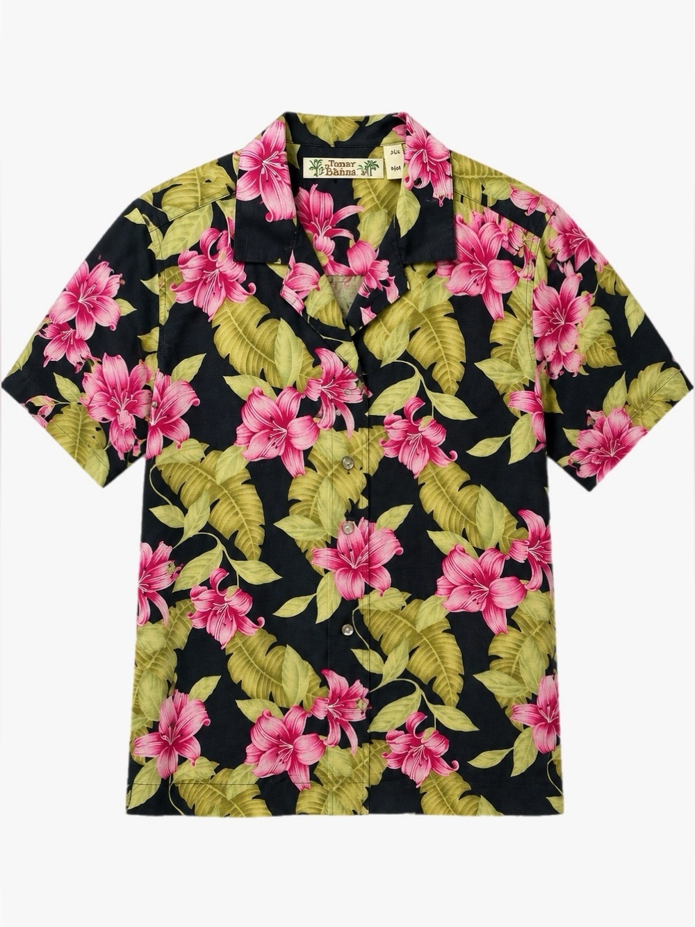 Vintage Tommy Bahama 100% Silk Hawaiian Floral Button Up Shirt Women’s Medium